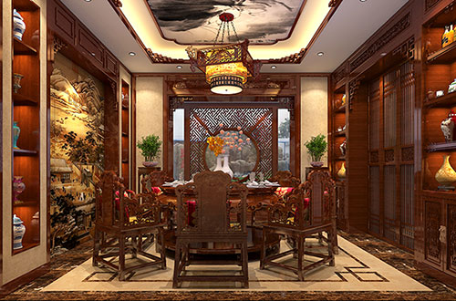 眉山温馨雅致的古典中式家庭装修设计效果图