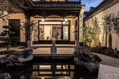 眉山现代中式别墅的庭院设计如此美丽